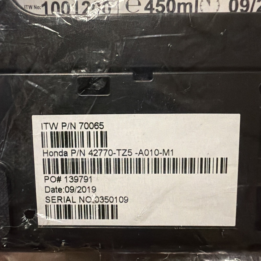 Honda Temporary Tire Mobility Kit Air Compressor 42770-TZ5-A010M1 New Unused OEM - Picture 4 of 6